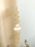 Captador de Energia Espiral com Cristal Bruto MD - Dourado - Coloca em Movimento Energia Parada