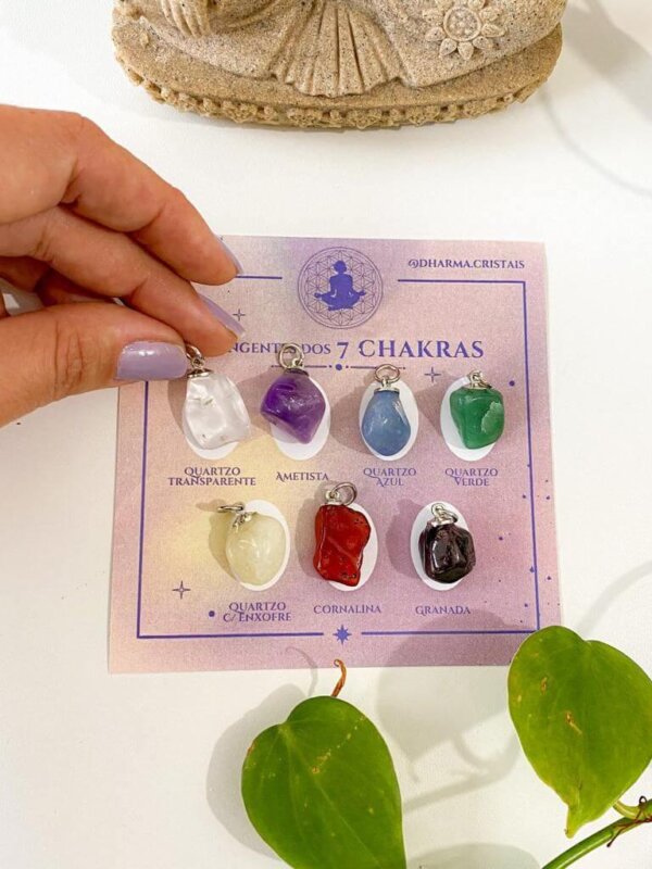 Kit Pingente dos 7 Chakras