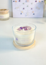 Vela Aromática Ametista – Alecrim & Cascas | Desperte seus Sentidos e Ative sua Intuiçã