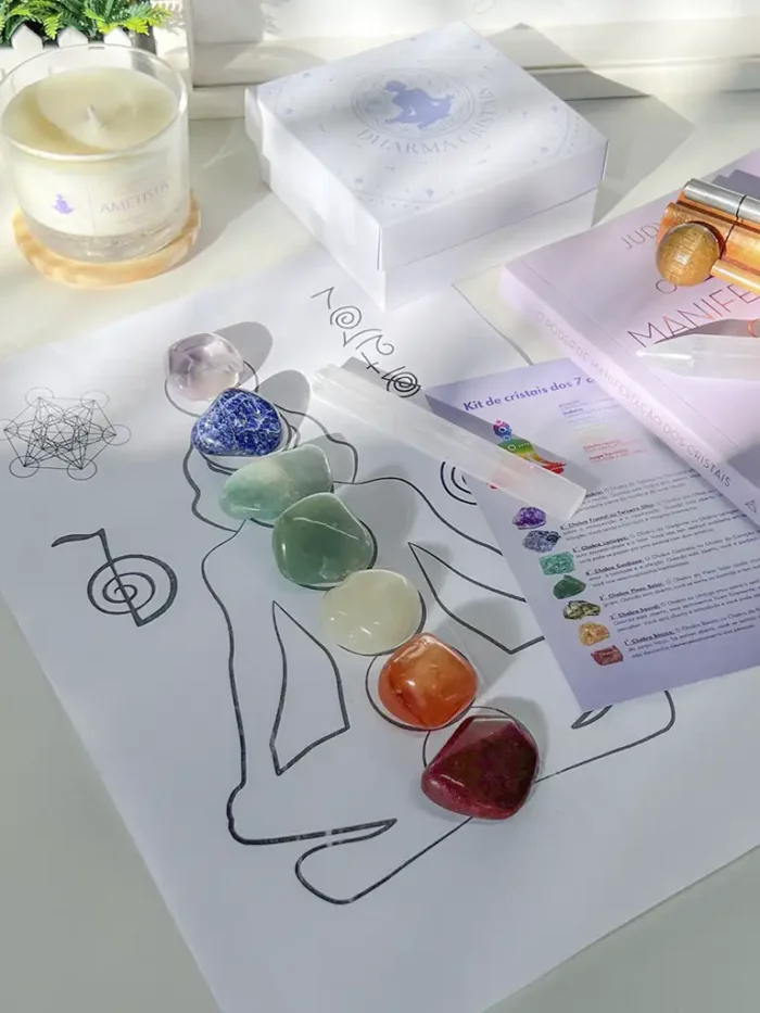 Kit cristais dos 7 Chakras Rolado