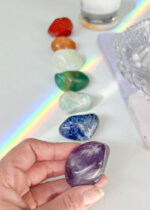 Kit de Pedras Roladas dos 7 Chakras – Cristais para Alinhamento Energético e Meditação - Imagem 3