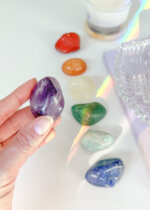 Kit de Pedras Roladas dos 7 Chakras – Cristais para Alinhamento Energético e Meditação - Imagem 2