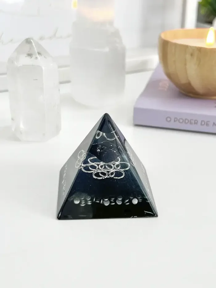 Mini Orgonite Turmalina Negra - Proteção