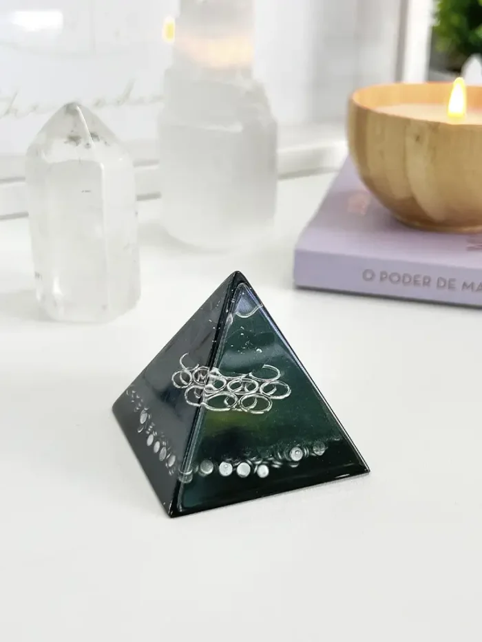 Mini Orgonite Turmalina Negra - Proteção