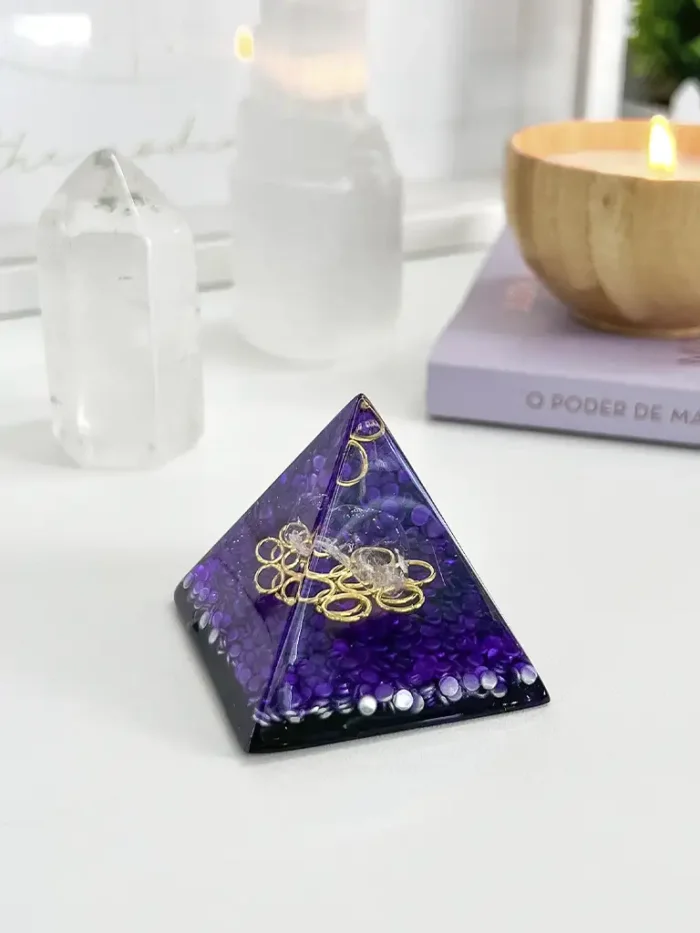 Mini Orgonite Ametista - Intuição