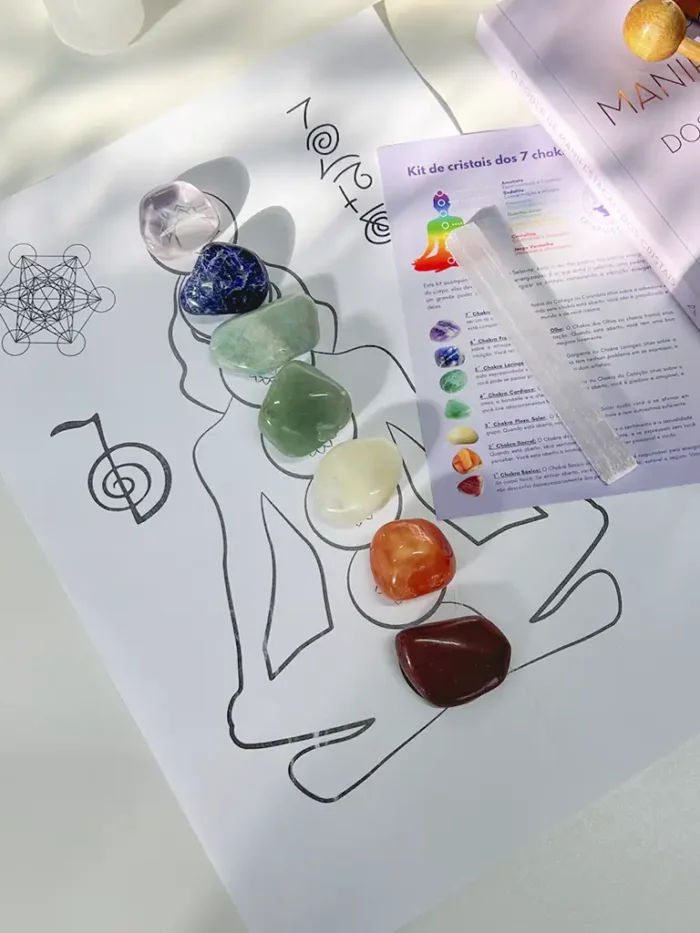 Kit cristais dos 7 Chakras Rolado