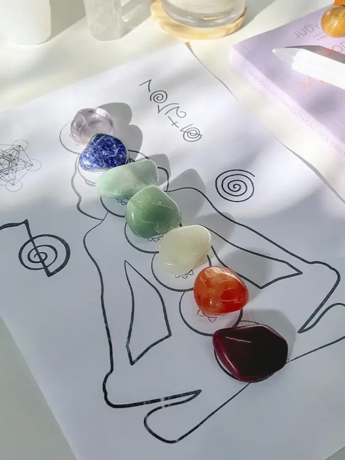 Kit cristais dos 7 Chakras Rolado