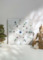 Quadro decorativo de cristais | Flor da vida | Clareza e Intuição