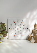 Quadro decorativo de cristais | Flor da vida | Amor e Equilíbrio