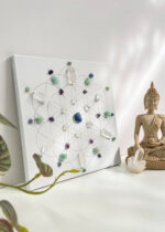 Quadro decorativo de cristais | Flor da vida | Clareza e Intuição - Imagem 3