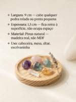 Suporte de Madeira para Cristais — Pinus Natural - Imagem 2